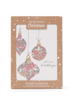 Art Group Kerst - 2 designs - kerstkaart met envelop - set van 10 Goud - Deal