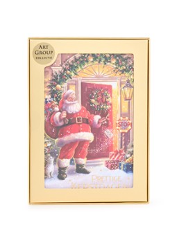 Art Group Kerstman - 1 design - luxe kerstkaart met envelop - set van 8 Rood - Deal