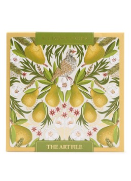 Art Group Christmas Pears kerstkaart - set van 8 inclusief enveloppen Groen - Deal