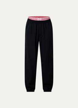 Versace Heren Wide fit trackpants met steekzakken en logo in de kleur Zwart, maat: 50