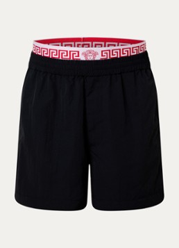 Versace Heren Zwemshorts met steekzakken en logo in de kleur Zwart, maat: 50