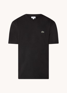 Lacoste Heren T-shirt met logoborduring in de kleur Zwart, maat: XS