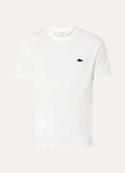 Lacoste Heren T-shirt met logoborduring in de kleur Blauw, maat: L