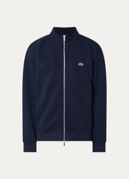 Lacoste Heren Sweatvest met logo in de kleur Donkerblauw, maat: XL
