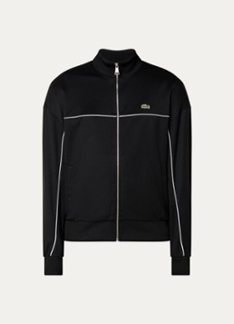 Lacoste Heren Trackvest met logo en steekzakken in de kleur Zwart, maat: M
