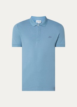 Lacoste Heren Tone-On-Tone regular fit polo van piqué katoen in de kleur Blauw, maat: S
