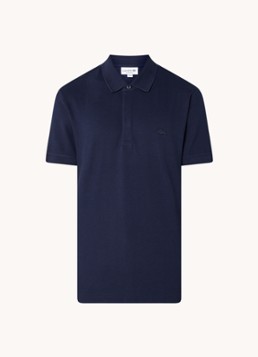 Lacoste Heren Tone-On-Tone regular fit polo van piqué katoen in de kleur Donkerblauw, maat: XXL
