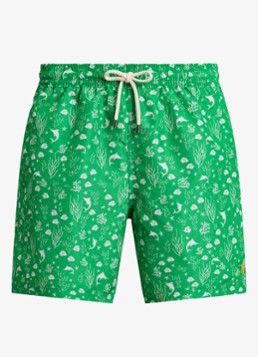 Ralph Lauren Heren Zwemshorts met print in de kleur Green Underwater Marlin-ZYLY
