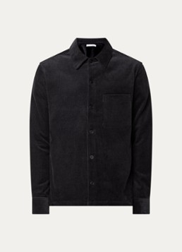 SAMSØE SAMSØE Heren Overshirt van corduroy in de kleur Zwart, maat: L