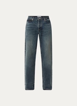 SAMSØE SAMSØE Heren Cable straight fit jeans met medium wassing in de kleur Indigo, maat: W34/L34