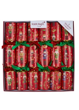 Robin Reed Red Royale Nutcracker kerstcracker set van 6 Rood