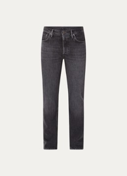 Acne Studios Heren Straight leg jeans van katoen met gekleurde wassing in de kleur Zwart, maat: W34/L32