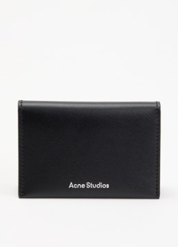 Acne Studios Heren Pasjeshouder van kalfsleer in de kleur Zwart, maat: OS