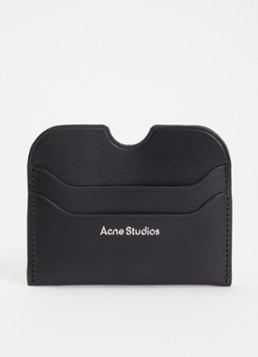 Acne Studios Heren Pasjeshouder van kalfsleer met logo in de kleur Zwart, maat: OS