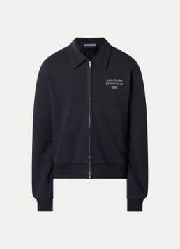 Acne Studios Heren Sweatvest met logo en verwassen afwerking in de kleur Zwart, maat: XL/L