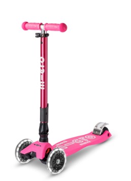 Micro Step Mini Micro Deluxe step met LED-verlichting in de kleur Roze, maat: 49-65H