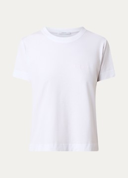 Givenchy Dames T-shirt met logoborduring in de kleur Wit, maat: S