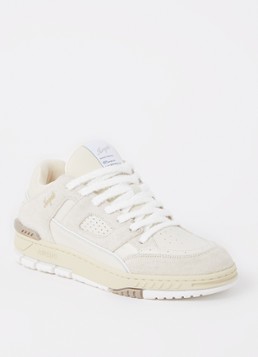Axel Arigato Heren Area Lo sneaker van leer met suède details in de kleur Gebroken wit, maat: 45
