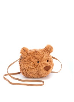 Jellycat Jongens Bartholowmew Bear knuffeltas 16 cm in de kleur Camel, maat: 7X18X16