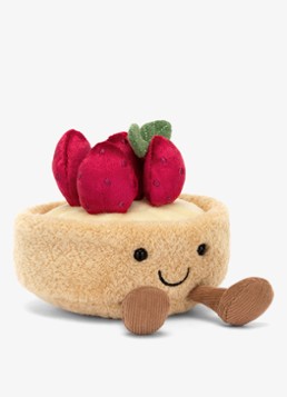 Jellycat Meisjes Amuseables Fleurette Tarte Aux Fraises 11 cm in de kleur Multicolor, maat: ns