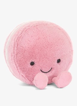 Jellycat Meisjes Amuseables Mia Macaron knuffel 12 cm in de kleur Lichtroze, maat: ns