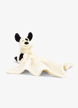 Jellycat Meisjes Bashful black & cream puppy knuffel 34 cm in de kleur Multicolor, maat: 90