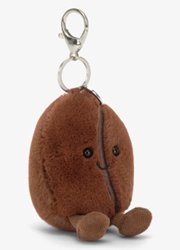 Jellycat Dames Coffee Bean Bag Charm tasbedel