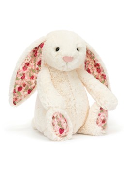 Jellycat Blossom Cream Bunny 'Berry' knuffel in de kleur Beige, maat: ONE SIZE