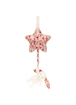 Jellycat Blossom Cream Bunny 'Berry' muziekknuffel 30 cm in de kleur Roze, maat: 30 CM