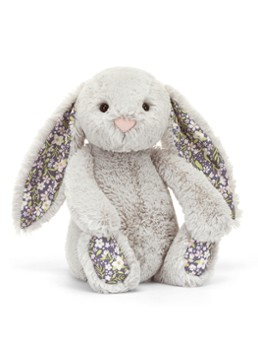 Jellycat Blossom Silver Bunny 'Bloom' knuffel in de kleur Grijs, maat: medium