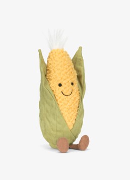 Jellycat Amuseables Sweetcorn knuffel 27 cm in de kleur Geel, maat: One Size