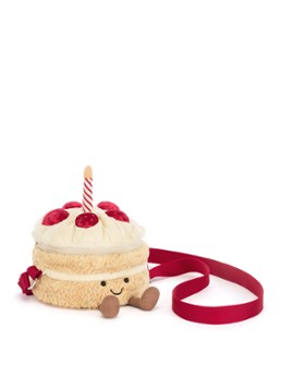 Jellycat Amusables Birthday Cake knuffeltas in de kleur Beige, maat: 18x17x17