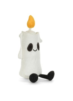 Jellycat Amuseables Flickerty Candle knuffel 19 cm in de kleur Gebroken wit, maat: 19x6x6