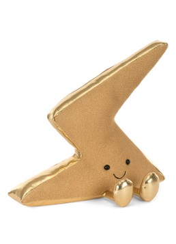Jellycat Amuseables Zapperty Lightning Bolt knuffel 21 cm in de kleur Beige, maat: 24x23x5