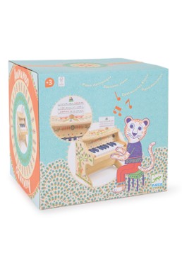 Djeco Animambo Piano van hout in de kleur Beige, maat: 1MAAT