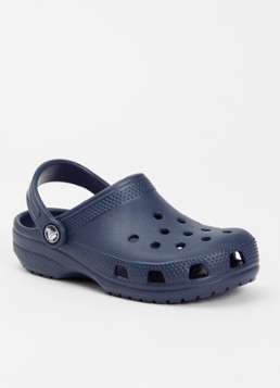 Crocs Meisjes Classic Clog instapper met logo in de kleur Donkerblauw, maat: 32/33