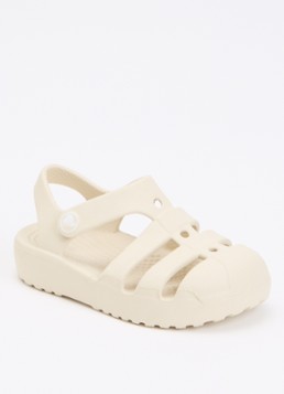 Crocs Meisjes Classic Fisherman sandaal in de kleur Beige, maat: 25/26