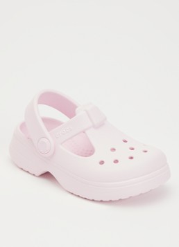 Crocs Meisjes Classic Mary Jane instapper met logo in de kleur Lichtroze, maat: 23/24