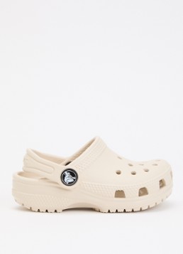 Crocs Meisjes Classic Clog instapper met logo in de kleur Taupe, maat: 22/23