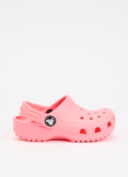 Crocs Meisjes Classic Clog instapper met logo in de kleur Roze, maat: 22/23
