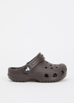 Crocs Meisjes Classic Clog instapper met logo in de kleur Donkerbruin, maat: 23/24