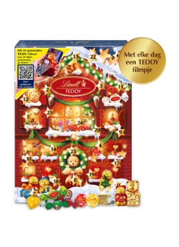 Lindt Teddy adventskalender met chocolade - 24 dagen - Deal
