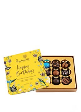 Holdsworth Happy Birthday chocolade bonbons in geschenkverpakking 9 stuks - Deal