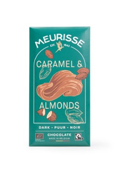 Meurisse Caramel and Almonds pure chocoladereep 100 gram - Deal