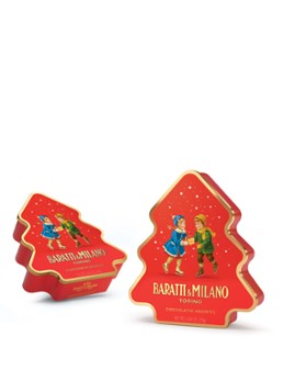 Baratti & Milano Kerstboom chocolade pralines in blik 250 gram Beige - Deal