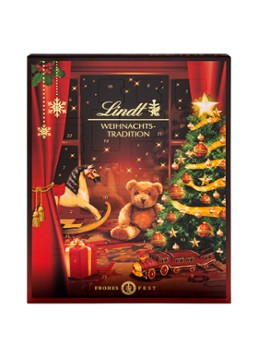 Lindt Tradition adventskalender 253 gram - 24 dagen Beige 253gr Adventskalenders - Deal