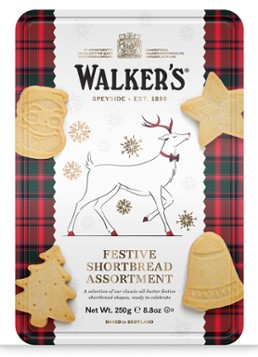 Walkers Rendier roomboterzandkoekjes in blik 250 gram - Deal