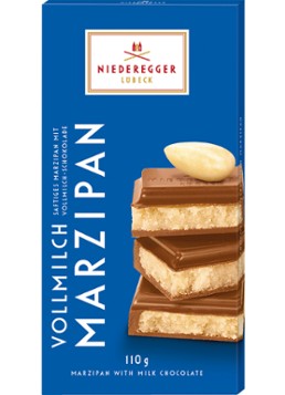 Niederegger Melk chocoladereep met marsepein 110 gram - Deal