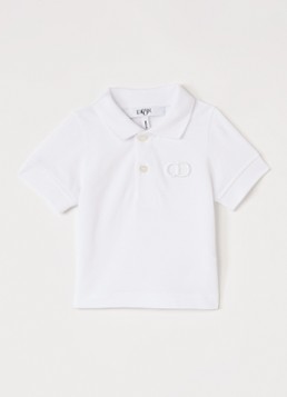 DIOR Jongens Polo met logoborduring in de kleur Wit, maat: 68
