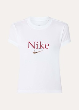 Nike Dames T-shirt met logo en ronde hals in de kleur Wit, maat: XS